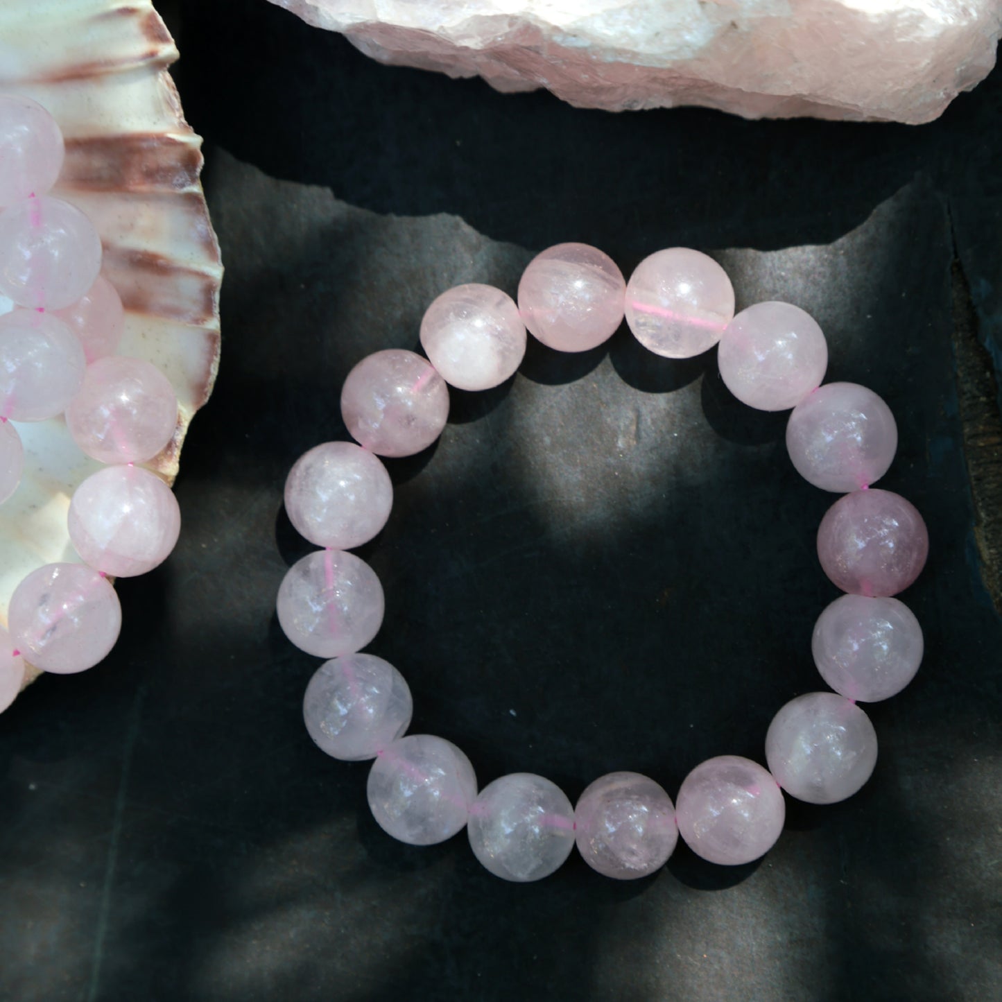 Bracelet quartz rose 12mm
