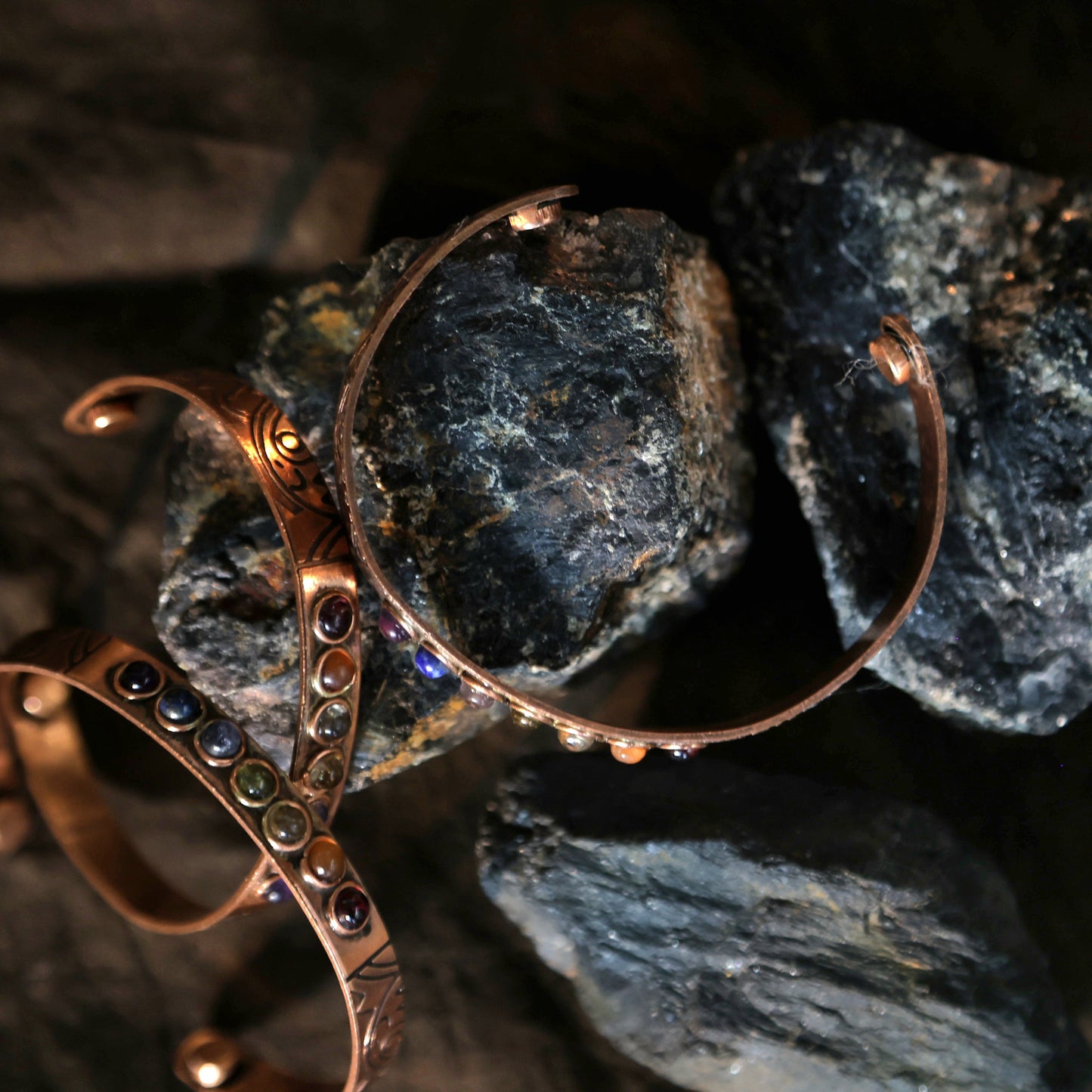 Armband koper 7 Chakra mineralen!