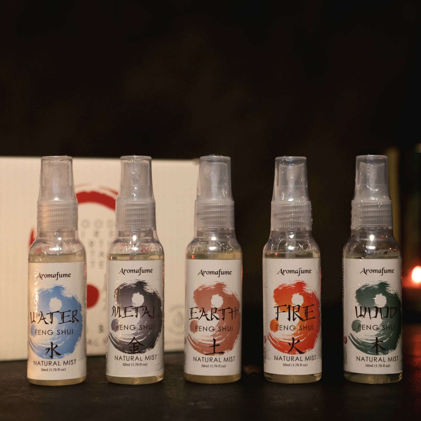 Feng Shui natural mist spray set van 5 Aromafume