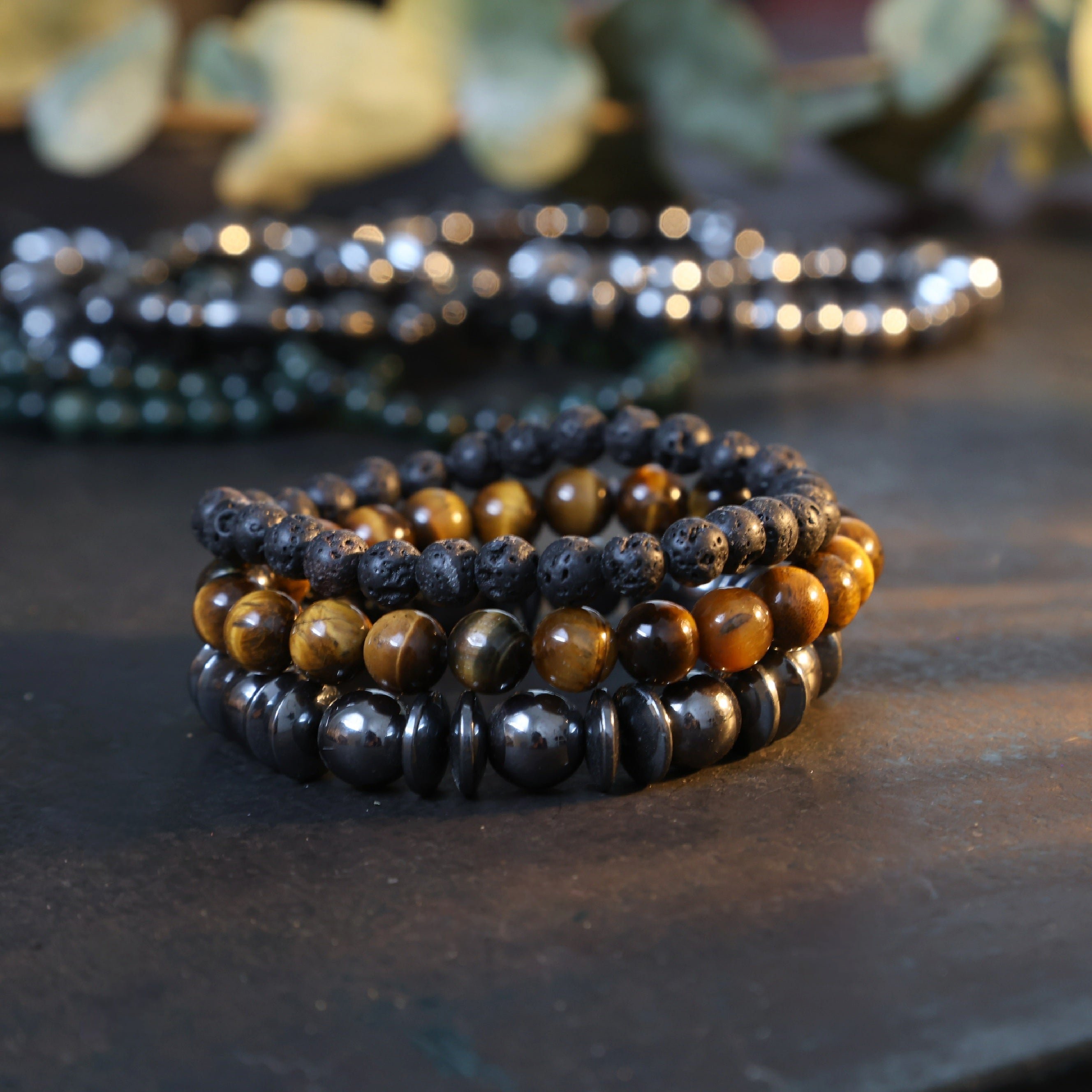 Hematiet/Tijgeroog/Obsidiaan armband 6mm – Stenen Heksje Hematiet/Tijgeroog/Obsidiaan armband 6mm – Stenen Heksje