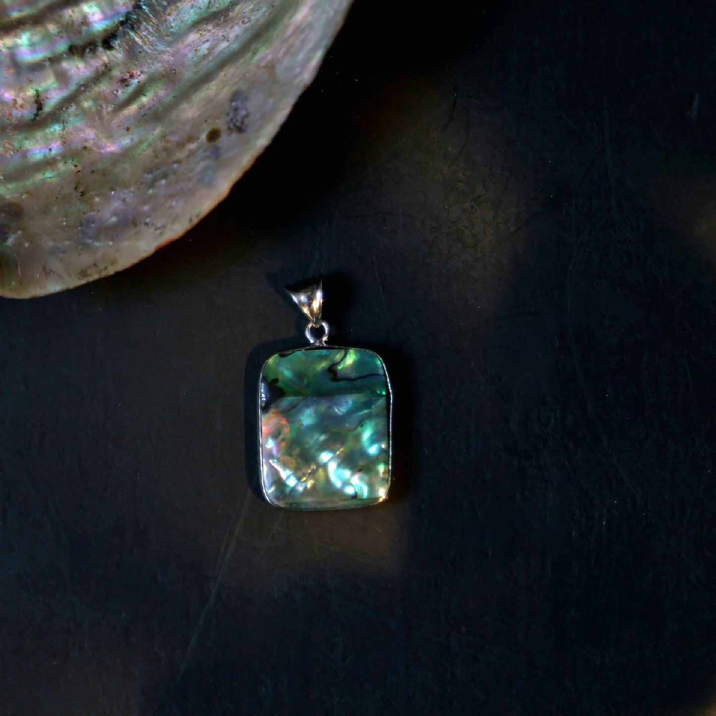 Abalone Schelp Hanger rechthoek