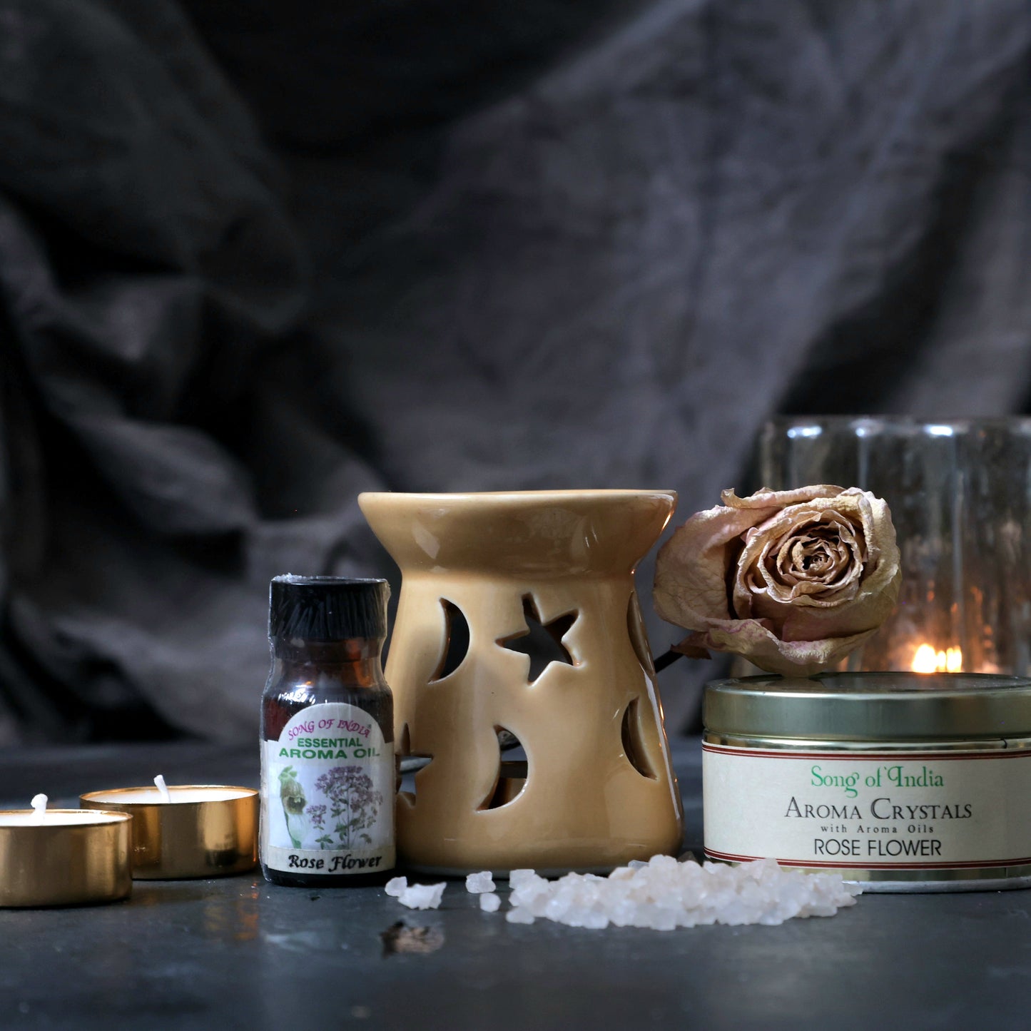 Aroma kristal set roos