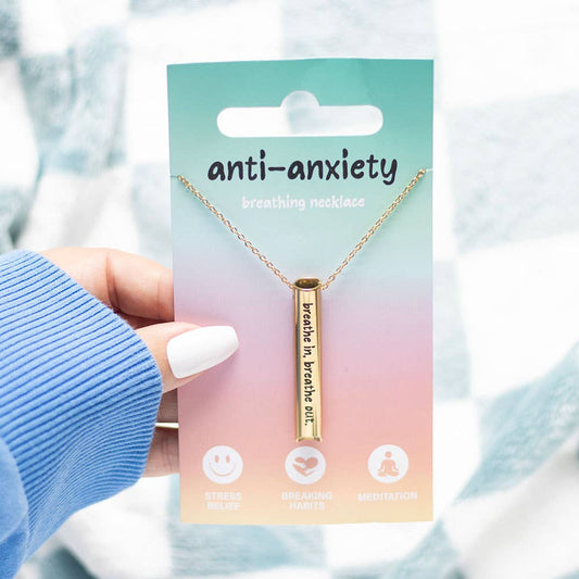 Anti-stress ademhalingsketting van roestvrij staal voor ontspanning