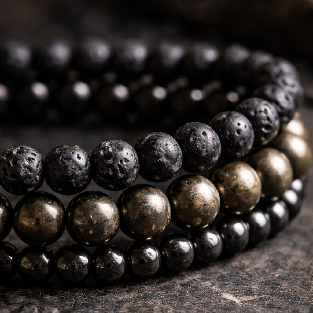 bescherming en kracht armbande set close up