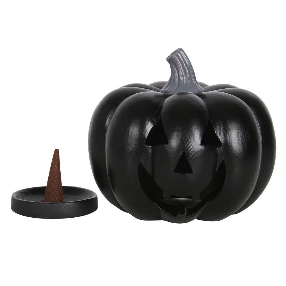 Black Pumpkin Halloween wierookkegelhouder