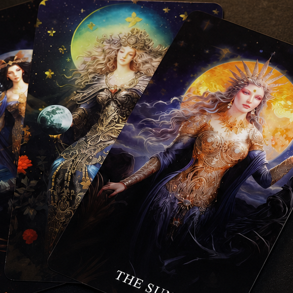Godinnen waarzegkaarten met gidsboekje voor beginners en ervaren tarotlezers