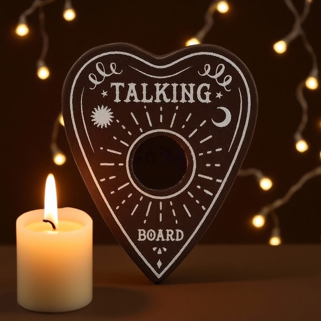 Zwarte ouija planchette kaarshouder uit de Black Magic collectie