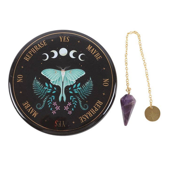 Kristallen pendelhanger – onderdeel van de Luna pendel waarzeggerijset.