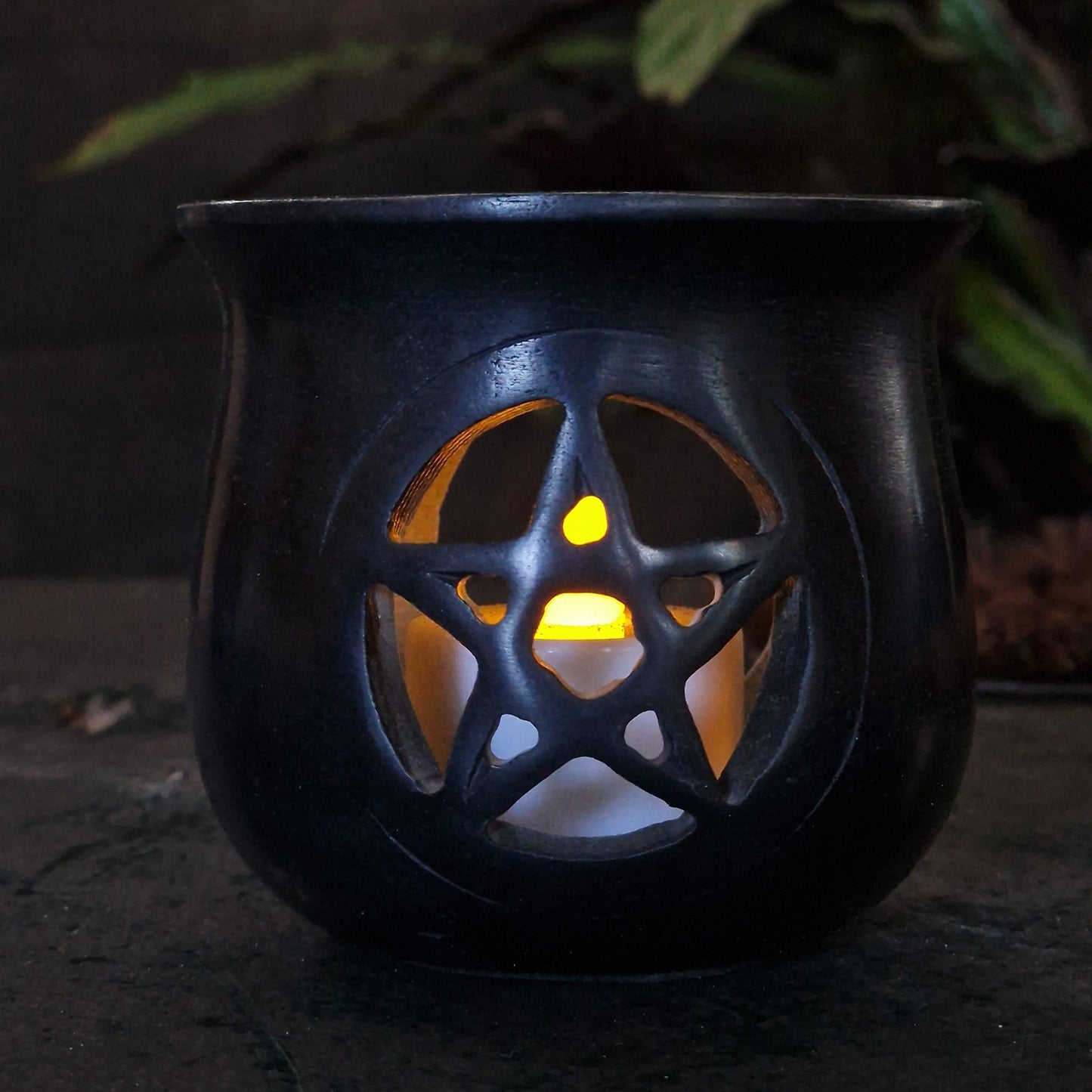Wierookbrander zwart pentagram