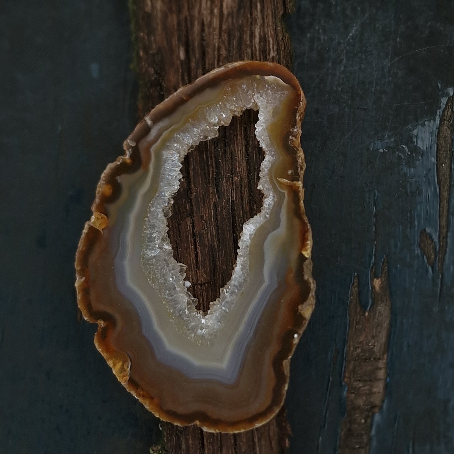 Agaat schijf naturel s.