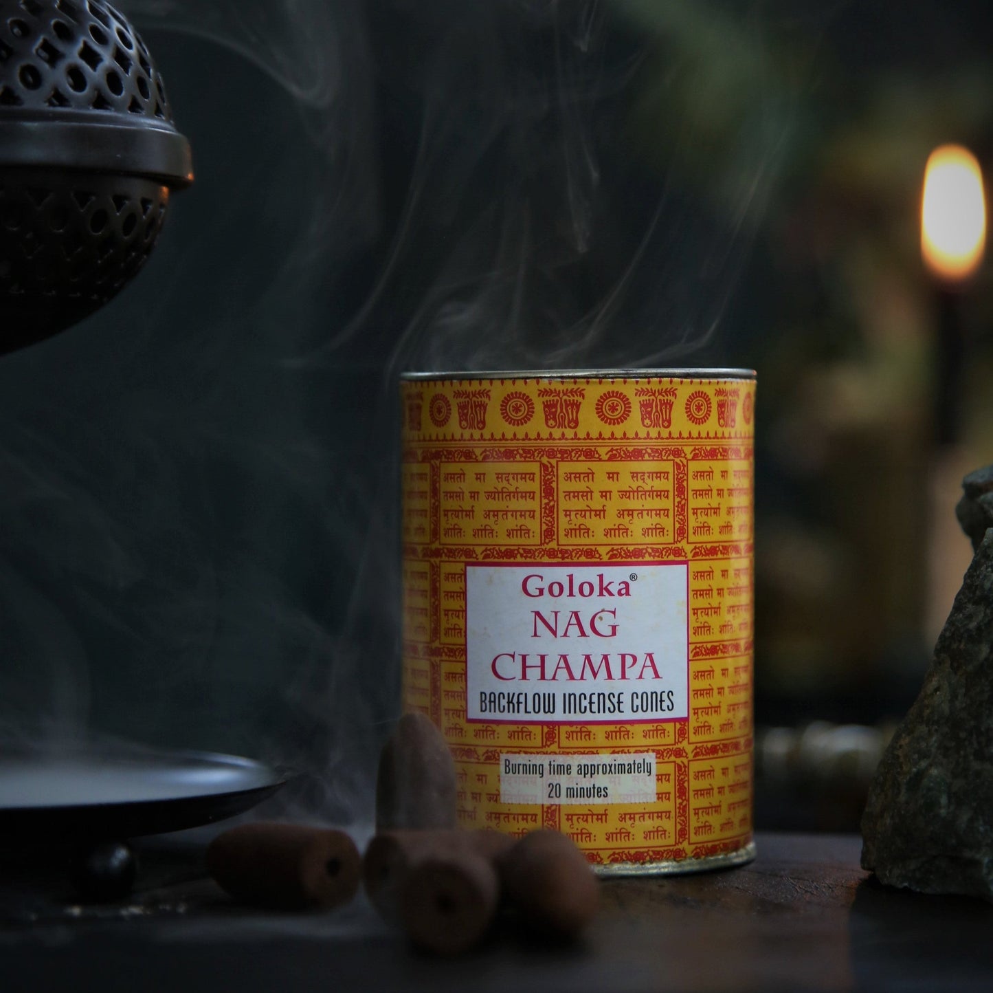 Goloka wierook backflow natuurlijk wierookkegel Nag Champa