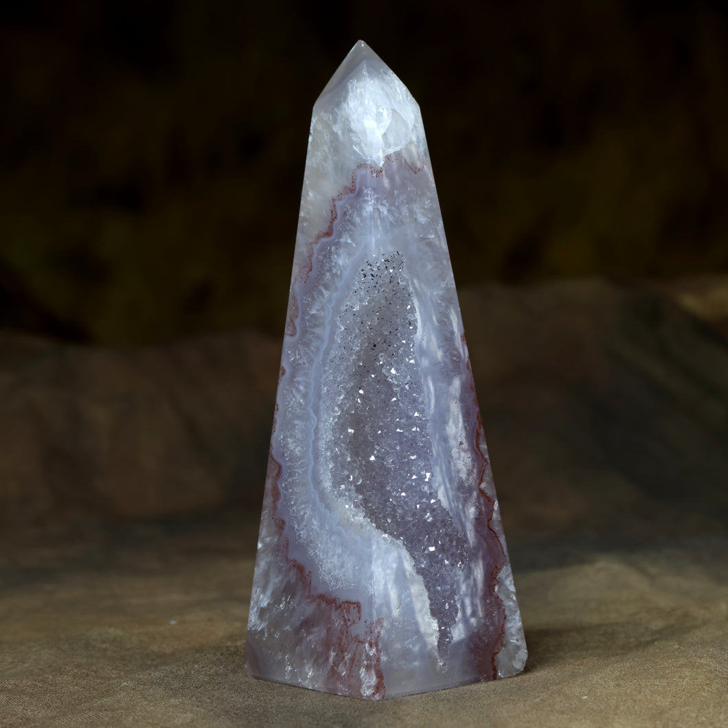 Agaat druzy obelisk