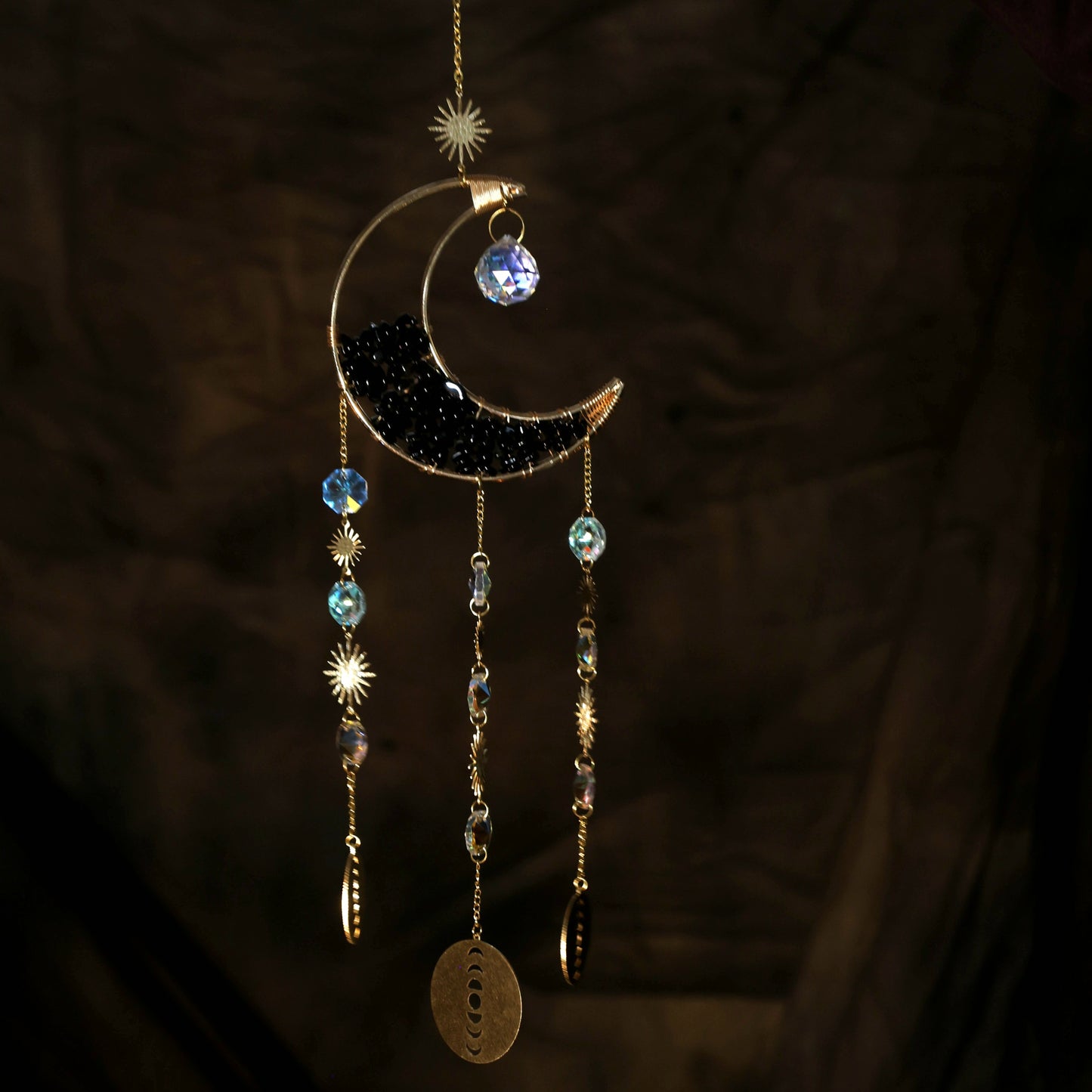 Suncatcher Obsidienne Lune
