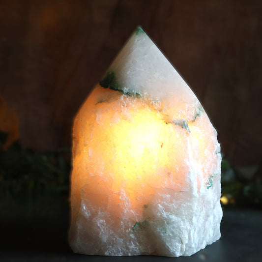 Bergkristal lamp ca. 20x10 cm – natuurlijke kristallen verlichting