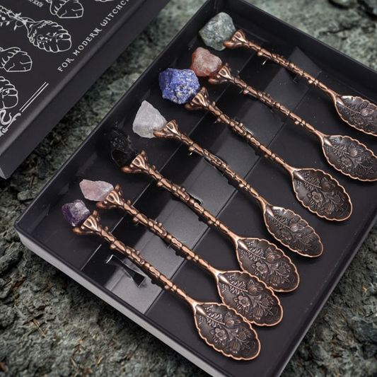 Edelstenen Theelepels – Set van 7