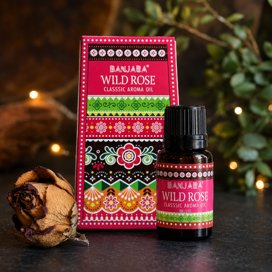 Wilde roos geurolie van Banjara voor aromabrander en diffuser