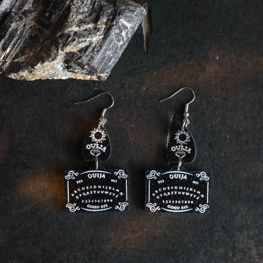 Spirituele planchette oorbellen gothic stijl