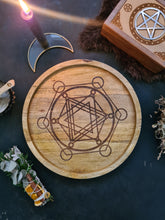 Lade das Bild in den Galerie-Viewer, Crystal grid metatron mango wood kristalrooster
