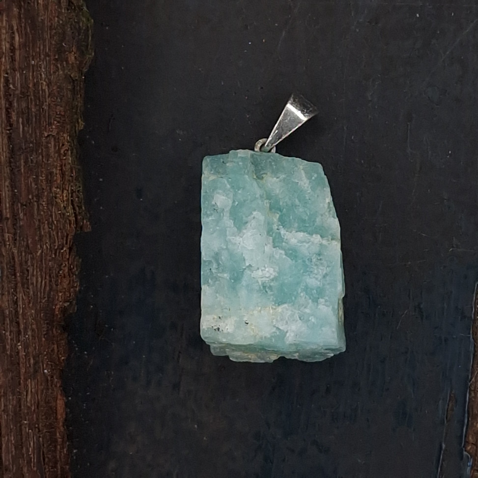 Amazoniet edelsteen ruw hanger sieraden ketting