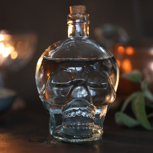 Glazen skull fles karaaf schedel doodshoofd