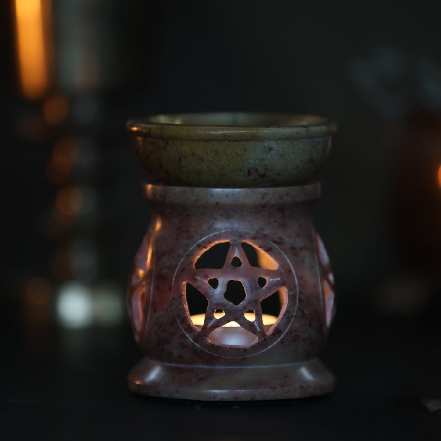 Aromabrander zeepsteen pentagram