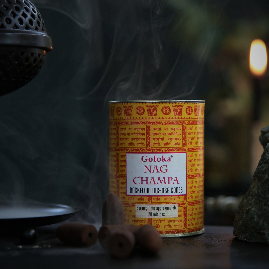 Goloka wierook backflow natuurlijk wierookkegel Nag Champa