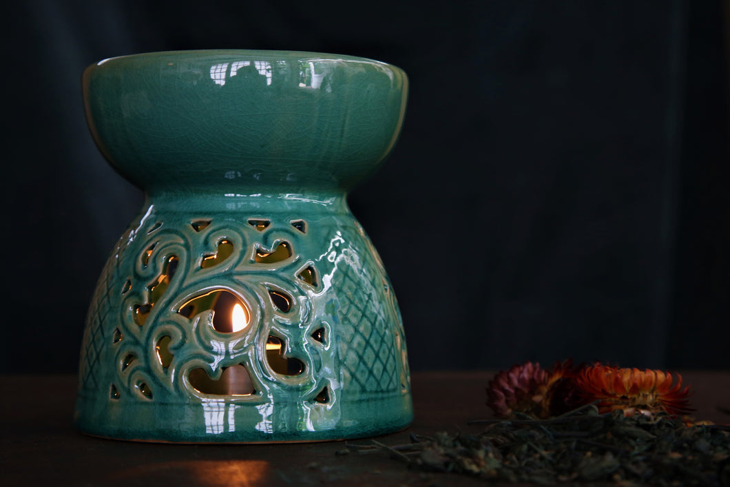 Turquoise Aromabrander ornamenten